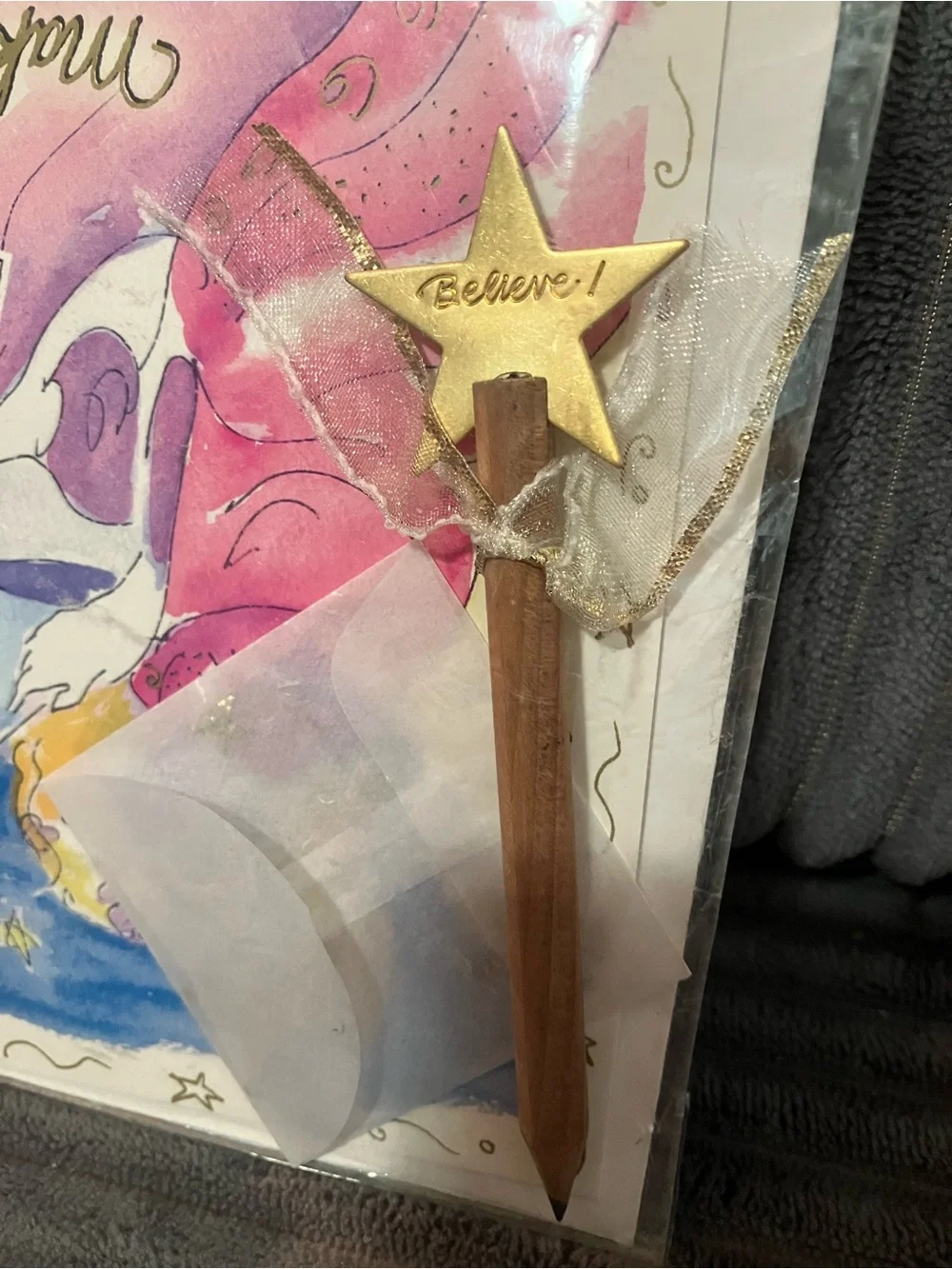 Make a Wish Fairy Card Set with Gold Star Pencil Magic Wand